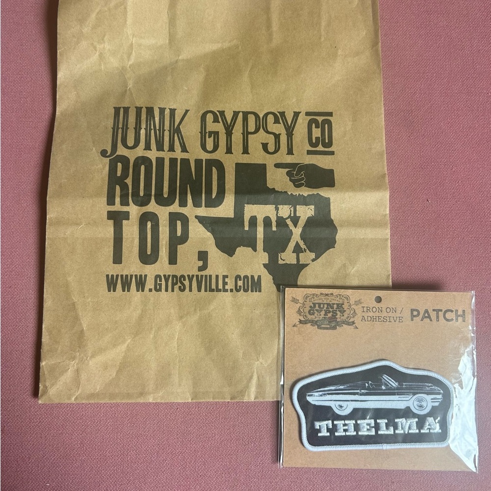 Junk Gypsy Thelma Patch & Junk Gypsy store bag